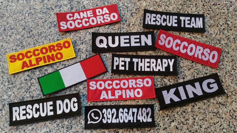 Toppe Patch Ricamata per pettorina cane Julius-K9 personalizzata