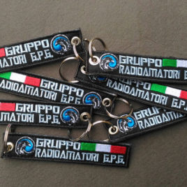 Portachiavi Ricamati personalizzati - Gruppo Radioamatori GPG