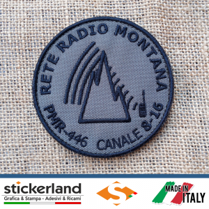 Patch ufficiale Rete Radio Montana - base verde militare