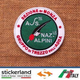 Toppa Patch ricamata personalizzata Associazione Nazionale Alpini – Sezione di Monza