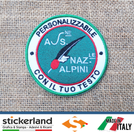 Toppa Patch ricamata personalizzata Associazione Nazionale Alpini della sezione-gruppo
