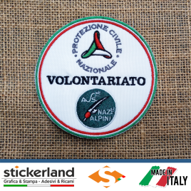 Toppa Patch ricamata personalizzata Associazione Nazionale Alpini – Protezione Civile Volontariato