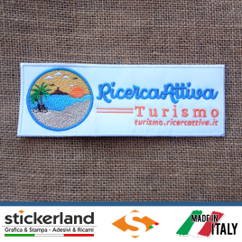 Toppa Patch ricamata personalizzata Ricercattiva Turismo – versione 2