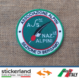 Toppa Patch ricamata personalizzata Associazione Nazionale Alpini – Sezione di Bergamo