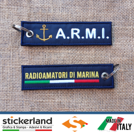 Portachiavi ricamato personalizzato – Associazione Radioamatori Marinai Italiani