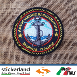 Toppa Patch ricamata personalizzata Associazione Radioamatori Marinai Italiani