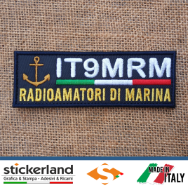 Toppa Patch ricamata con QRZ personalizzato – Associazione Radioamatori Marinai Italiani – 1