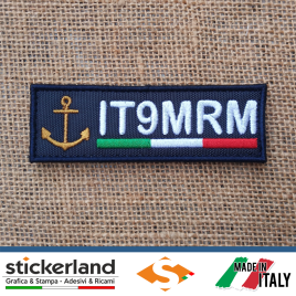 Toppa Patch ricamata con QRZ personalizzato – Associazione Radioamatori Marinai Italiani – 2