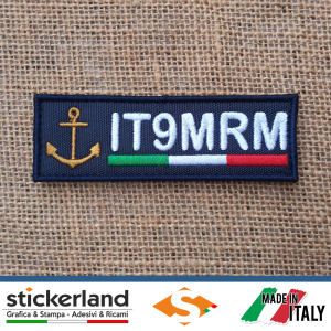 Toppa Patch ricamata con QRZ personalizzato - Associazione Radioamatori Marinai Italiani - 2