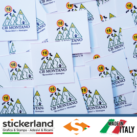 Adesivo ufficiale CB MONTANO – Kit 20 pezzi da 3 cm