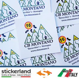 Adesivo ufficiale CB MONTANO – Kit 5 pezzi da 9,5 cm