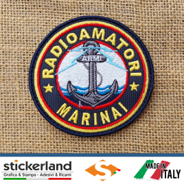 Toppa Patch ricamata personalizzata Associazione Radioamatori Marinai