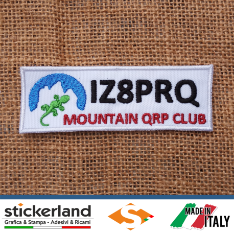 Toppa Patch ricamata personalizzate Mountain QRP Club con proprio QRZ