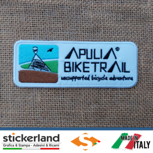 Toppa Patch ricamata personalizzata dell'Apulia Bike Trail