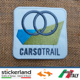 Toppa Patch ricamata personalizzata CARSO TRAIL – No Border Bikepacking Adventure