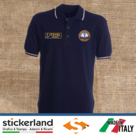 Polo con tricolore – ARMI – Associazione Radioamatori Marinai Italiani con QRZ