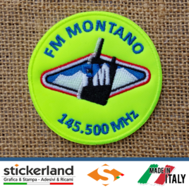 Patch ufficiale FM MONTANO – base giallo fluo