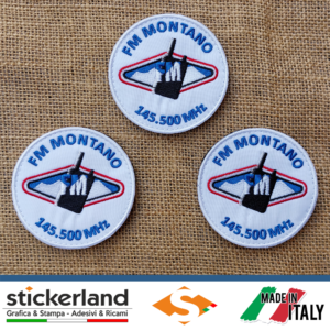 Patch ufficiale FM MONTANO - 3 pezzi - base bianca