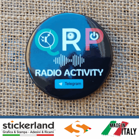 Spilla personalizzata per QRP Radio Activity